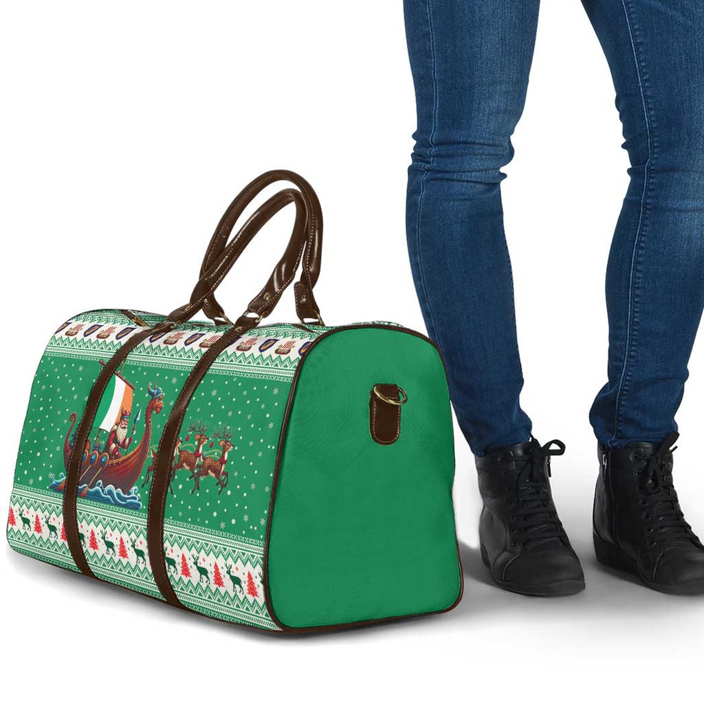 Ireland Viking Santa Christmas Travel Bag Funny Reindeer Norse Xmas - Wonder Print Shop