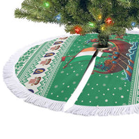 Ireland Viking Santa Christmas Tree Skirt Funny Reindeer Norse Xmas - Wonder Print Shop