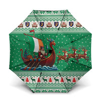 Ireland Viking Santa Christmas Umbrella Funny Reindeer Norse Xmas - Wonder Print Shop