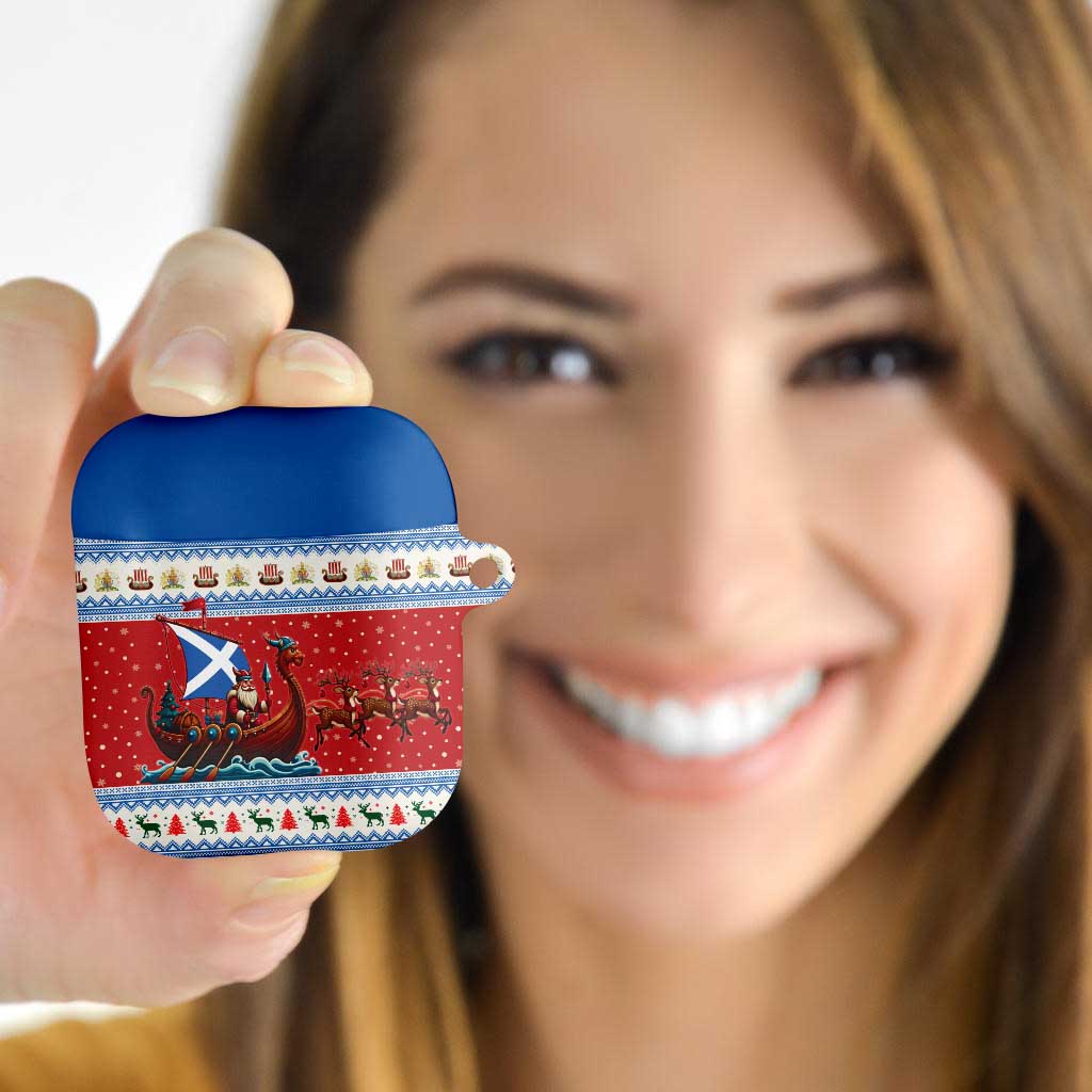 Scotland Viking Santa Christmas AirPods Case Funny Reindeer Norse Xmas - Wonder Print Shop