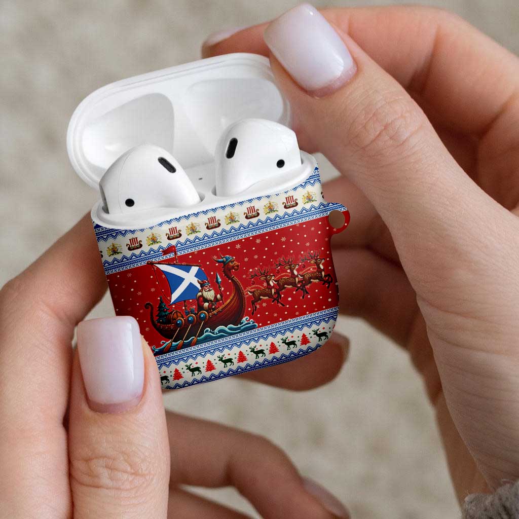 Scotland Viking Santa Christmas AirPods Case Funny Reindeer Norse Xmas - Wonder Print Shop