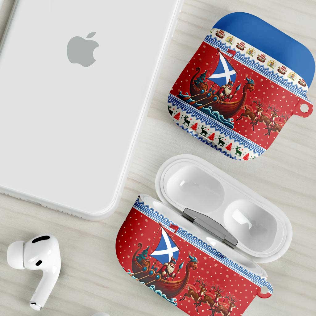 Scotland Viking Santa Christmas AirPods Case Funny Reindeer Norse Xmas - Wonder Print Shop