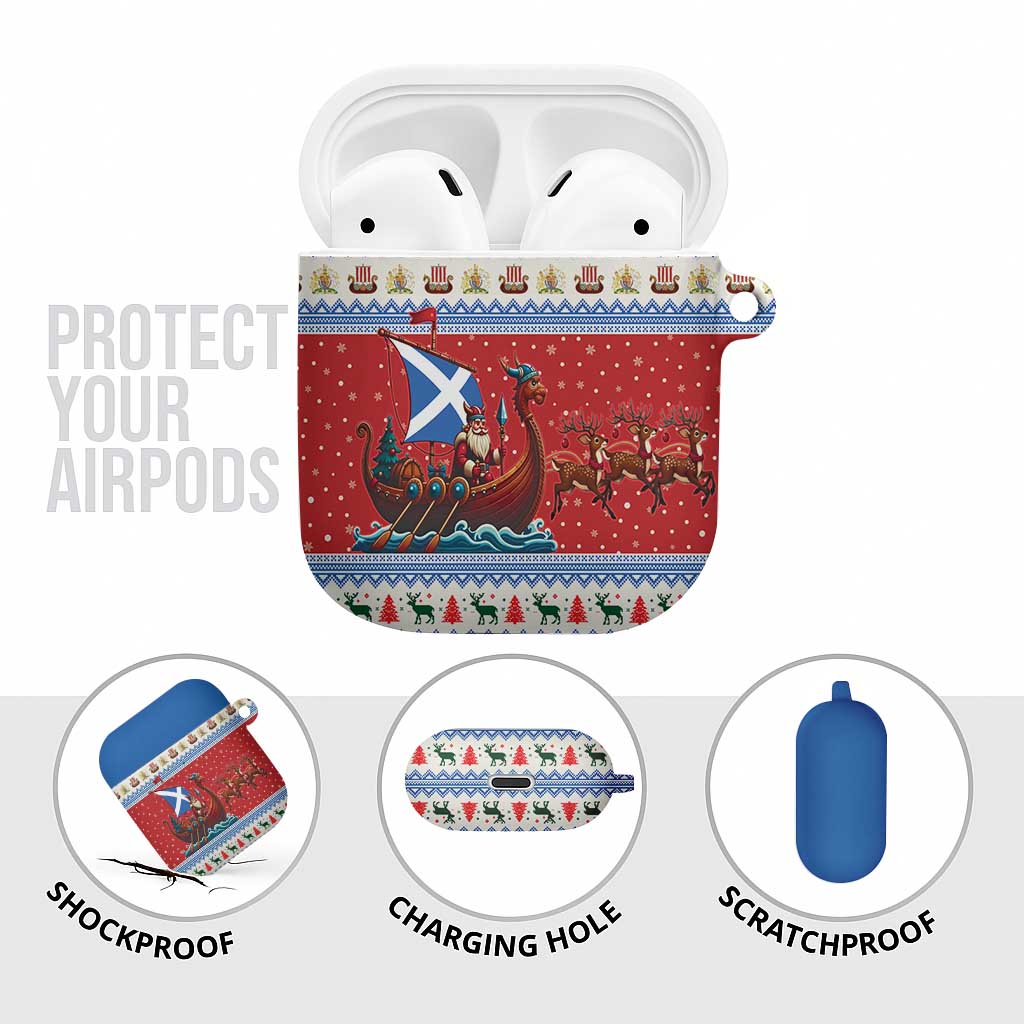 Scotland Viking Santa Christmas AirPods Case Funny Reindeer Norse Xmas - Wonder Print Shop