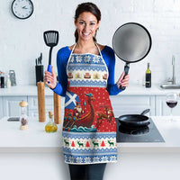 Scotland Viking Santa Christmas Apron Funny Reindeer Norse Xmas - Wonder Print Shop