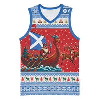 Scotland Viking Santa Christmas Basketball Jersey Funny Reindeer Norse Xmas - Wonder Print Shop