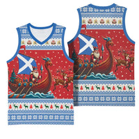 Scotland Viking Santa Christmas Basketball Jersey Funny Reindeer Norse Xmas - Wonder Print Shop