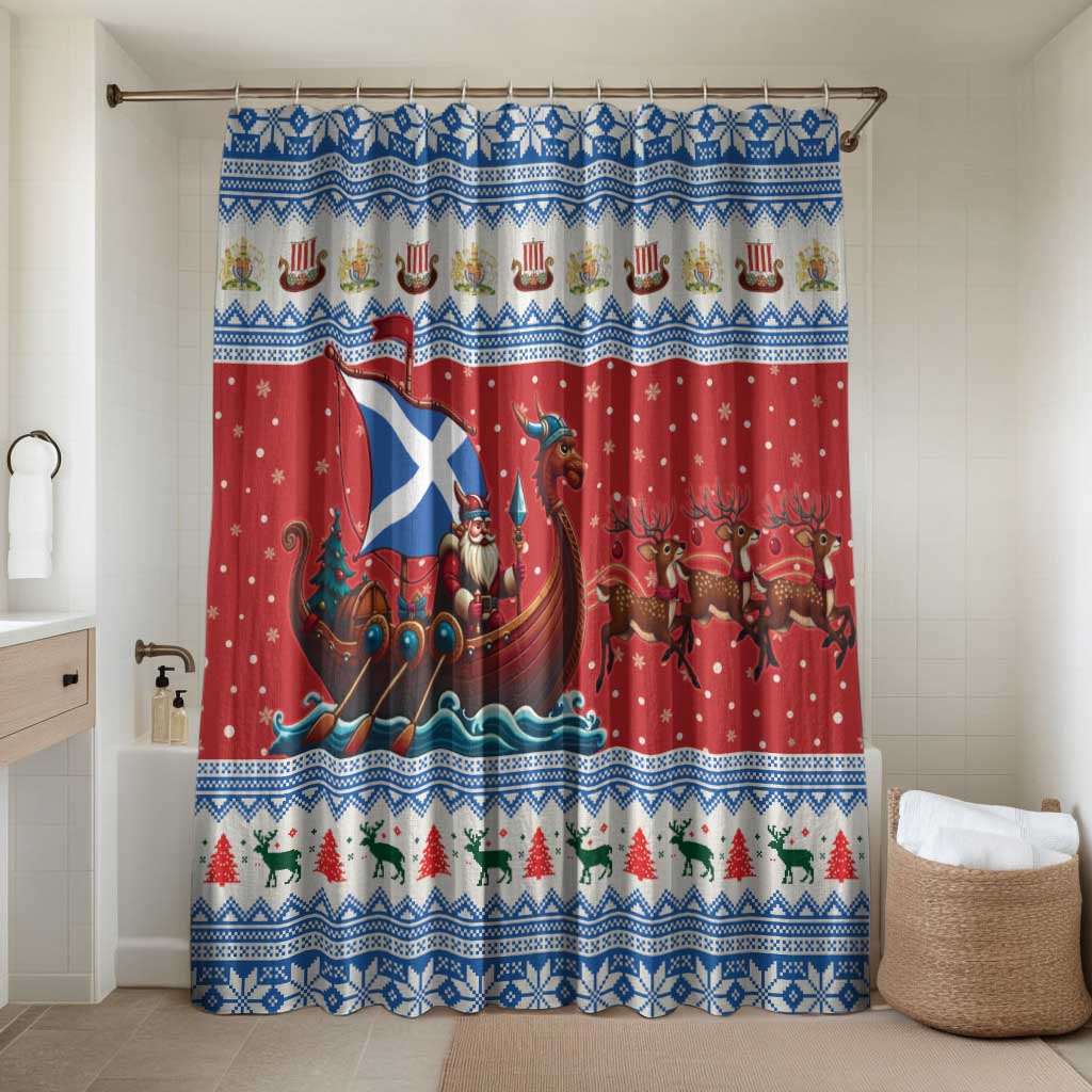 Scotland Viking Santa Christmas Bathroom Set Funny Reindeer Norse Xmas - Wonder Print Shop