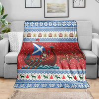 Scotland Viking Santa Christmas Blanket Funny Reindeer Norse Xmas - Wonder Print Shop