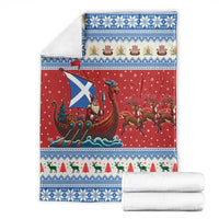 Scotland Viking Santa Christmas Blanket Funny Reindeer Norse Xmas - Wonder Print Shop