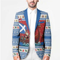 Scotland Viking Santa Christmas Blazer Funny Reindeer Norse Xmas - Wonder Print Shop