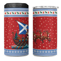 Scotland Viking Santa Christmas 4 in 1 Can Cooler Tumbler Funny Reindeer Norse Xmas - Wonder Print Shop