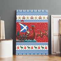 Scotland Viking Santa Christmas Canvas Wall Art Funny Reindeer Norse Xmas - Wonder Print Shop