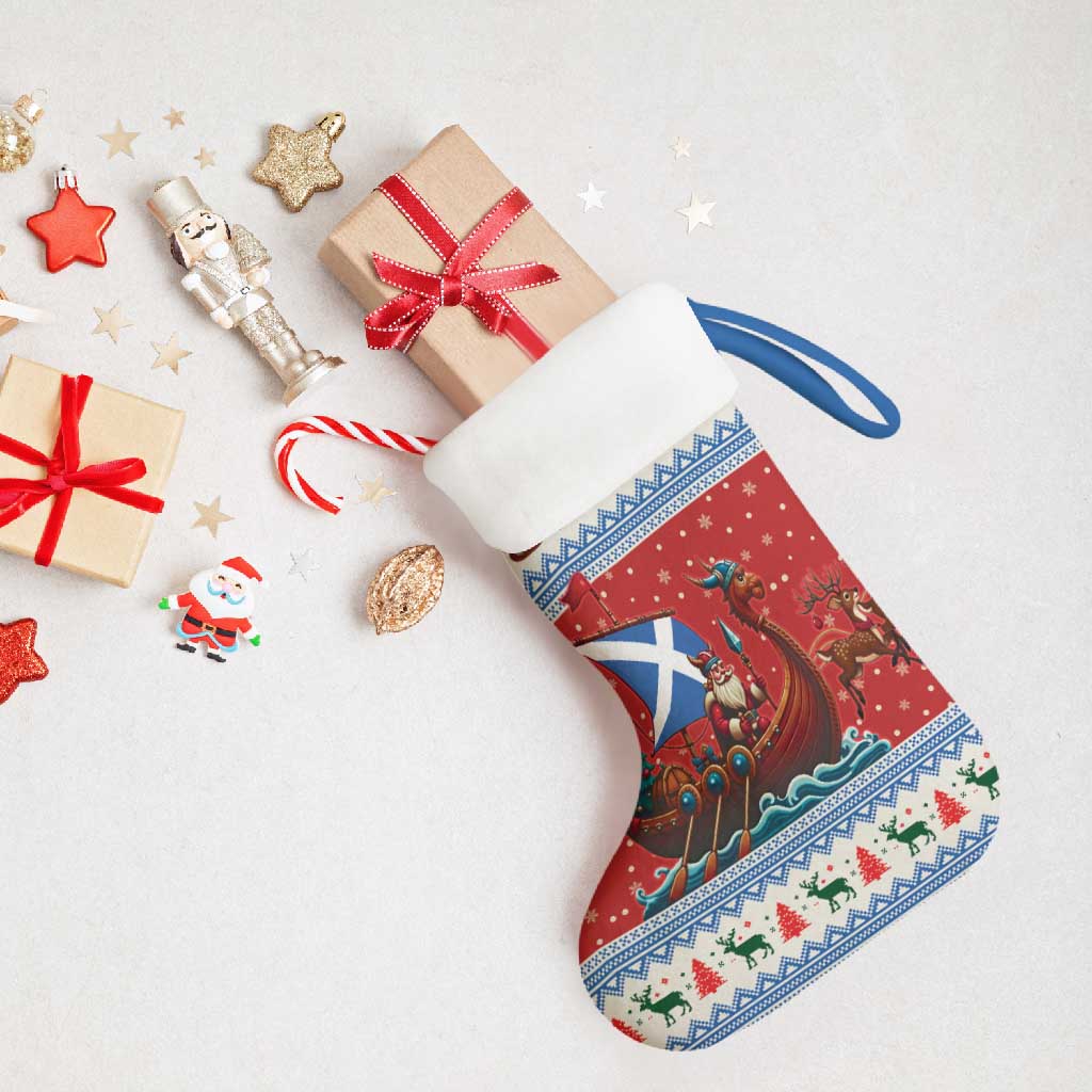 Scotland Viking Santa Christmas Stocking Funny Reindeer Norse Xmas - Wonder Print Shop