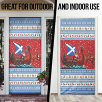 Scotland Viking Santa Christmas Door Cover Funny Reindeer Norse Xmas - Wonder Print Shop