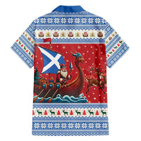 Scotland Viking Santa Christmas Family Matching Off Shoulder Short Dress and Hawaiian Shirt Funny Reindeer Norse Xmas - Wonder Print Shop