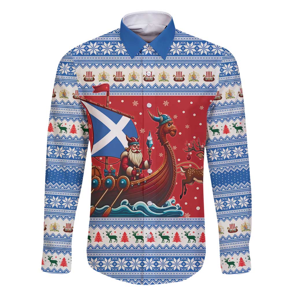 Scotland Viking Santa Christmas Family Matching Puletasi and Hawaiian Shirt Funny Reindeer Norse Xmas - Wonder Print Shop