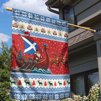 Scotland Viking Santa Christmas Garden Flag Funny Reindeer Norse Xmas - Wonder Print Shop