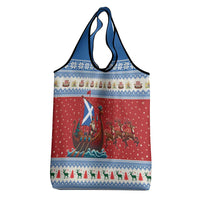Scotland Viking Santa Christmas Grocery Bag Funny Reindeer Norse Xmas - Wonder Print Shop