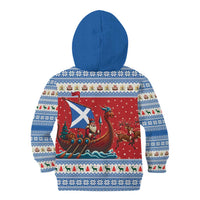 Scotland Viking Santa Christmas Kid Hoodie Funny Reindeer Norse Xmas - Wonder Print Shop
