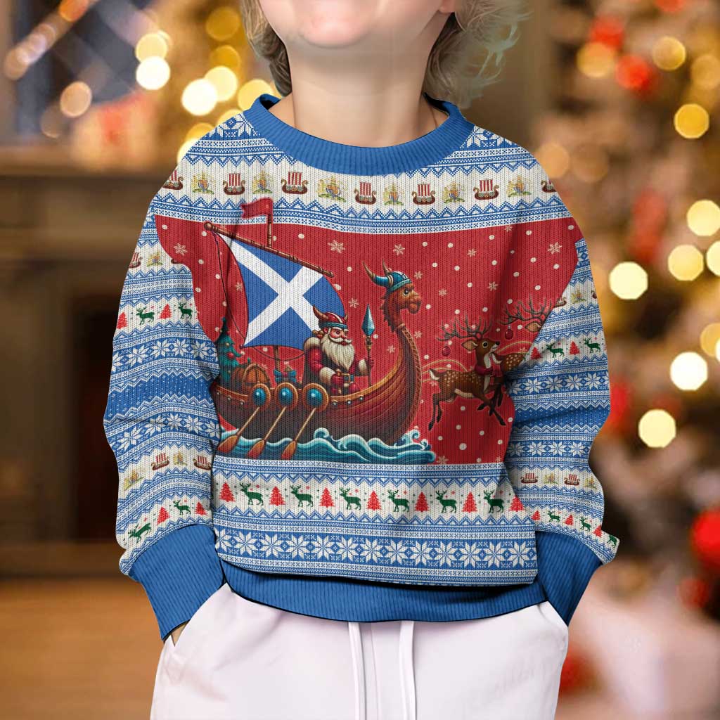 Scotland Viking Santa Christmas Kid Ugly Christmas Sweater Funny Reindeer Norse Xmas - Wonder Print Shop