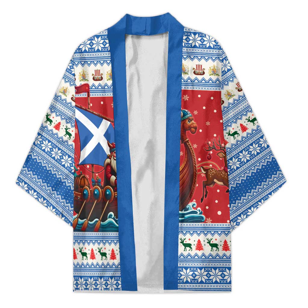 Scotland Viking Santa Christmas Kimono Funny Reindeer Norse Xmas - Wonder Print Shop