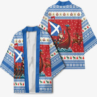 Scotland Viking Santa Christmas Kimono Funny Reindeer Norse Xmas - Wonder Print Shop