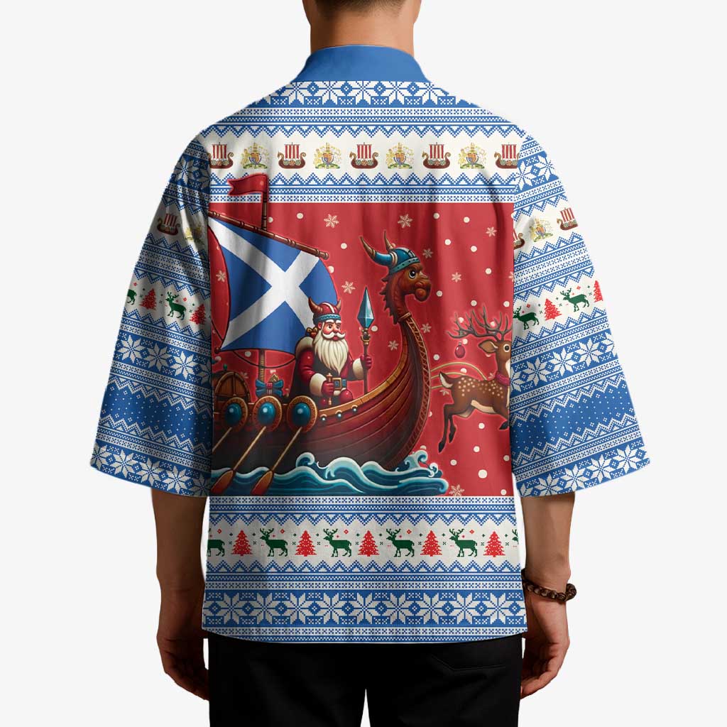 Scotland Viking Santa Christmas Kimono Funny Reindeer Norse Xmas - Wonder Print Shop