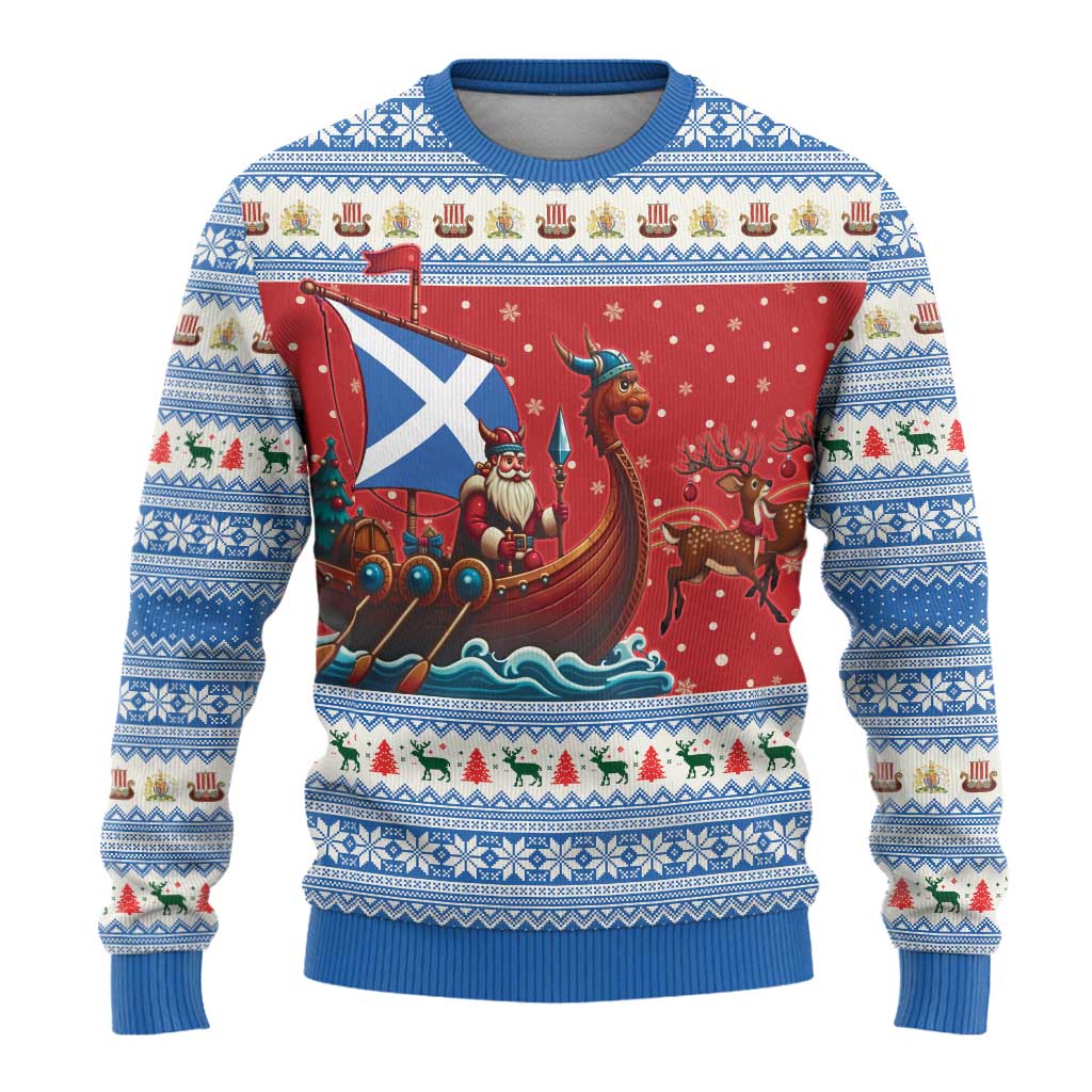 Scotland Viking Santa Christmas Ugly Christmas Sweater Funny Reindeer Norse Xmas - Wonder Print Shop