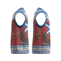 Scotland Viking Santa Christmas Knitted V-Neck Vest Funny Reindeer Norse Xmas - Wonder Print Shop