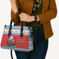 Scotland Viking Santa Christmas Leather Bag Funny Reindeer Norse Xmas - Wonder Print Shop