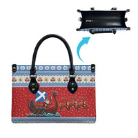 Scotland Viking Santa Christmas Leather Bag Funny Reindeer Norse Xmas - Wonder Print Shop
