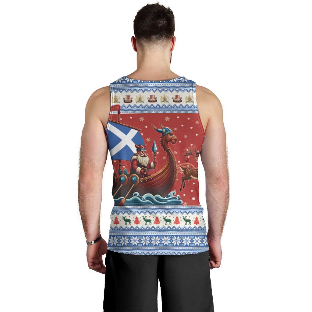Scotland Viking Santa Christmas Men Tank Top Funny Reindeer Norse Xmas - Wonder Print Shop