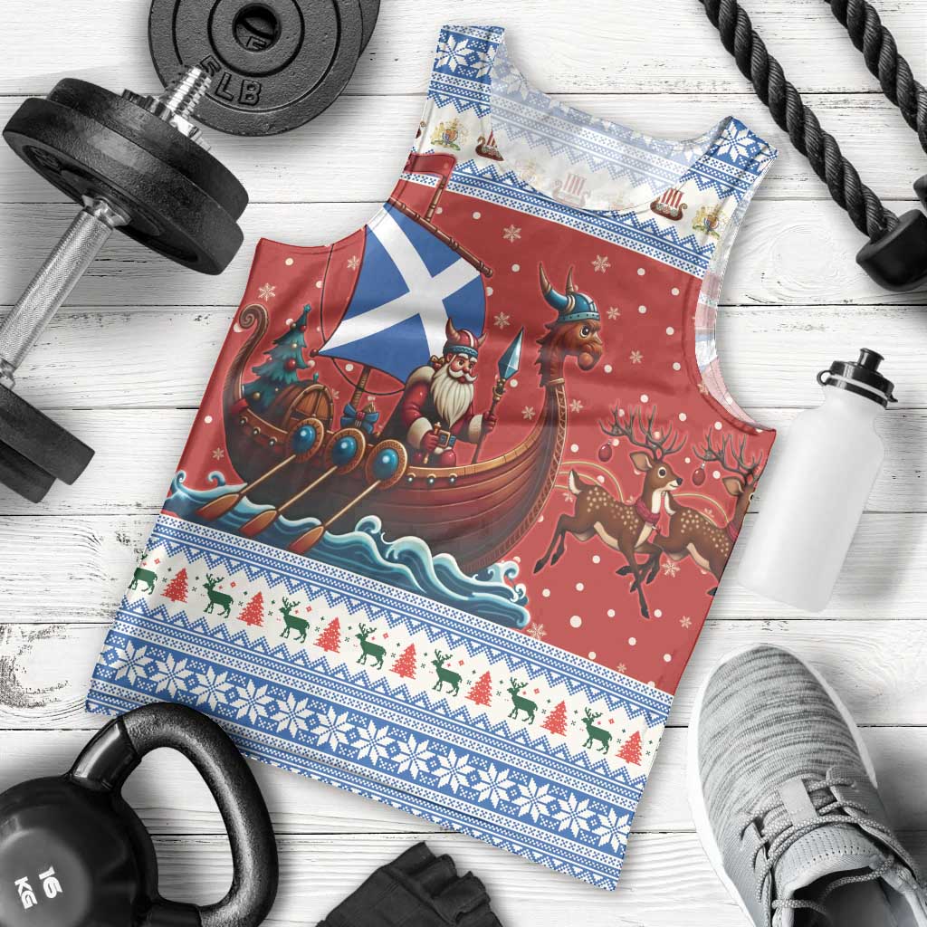 Scotland Viking Santa Christmas Men Tank Top Funny Reindeer Norse Xmas - Wonder Print Shop