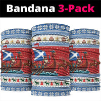 Scotland Viking Santa Christmas Neck Gaiter Funny Reindeer Norse Xmas - Wonder Print Shop
