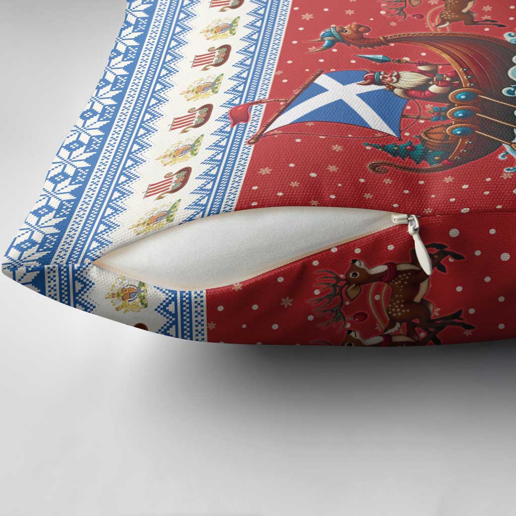 Scotland Viking Santa Christmas Pillow Cover Funny Reindeer Norse Xmas - Wonder Print Shop