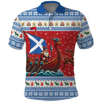 Scotland Viking Santa Christmas Polo Shirt Funny Reindeer Norse Xmas - Wonder Print Shop