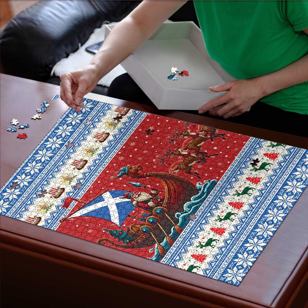 Scotland Viking Santa Christmas Puzzle Funny Reindeer Norse Xmas - Wonder Print Shop