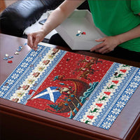 Scotland Viking Santa Christmas Puzzle Funny Reindeer Norse Xmas - Wonder Print Shop