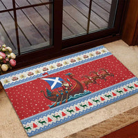 Scotland Viking Santa Christmas Rubber Doormat Funny Reindeer Norse Xmas - Wonder Print Shop