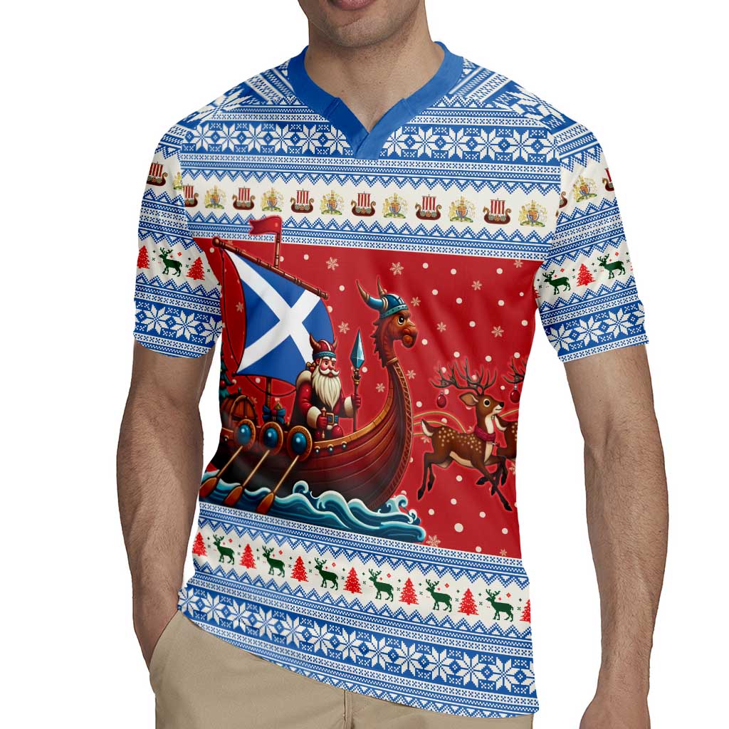 Scotland Viking Santa Christmas Rugby Jersey Funny Reindeer Norse Xmas - Wonder Print Shop