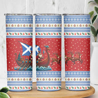 Scotland Viking Santa Christmas Skinny Tumbler Funny Reindeer Norse Xmas - Wonder Print Shop