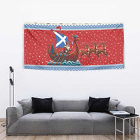 Scotland Viking Santa Christmas Tapestry Funny Reindeer Norse Xmas - Wonder Print Shop