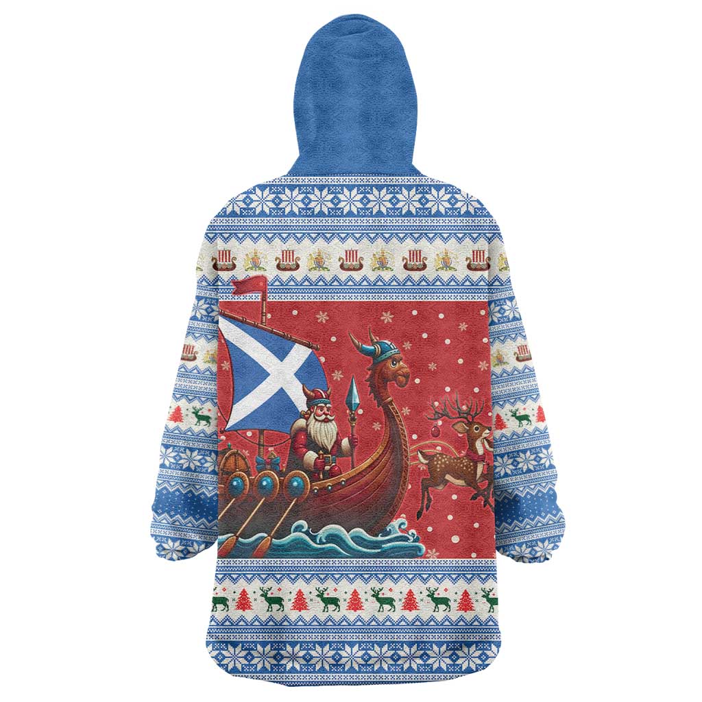 Scotland Viking Santa Christmas Wearable Blanket Hoodie Funny Reindeer Norse Xmas - Wonder Print Shop