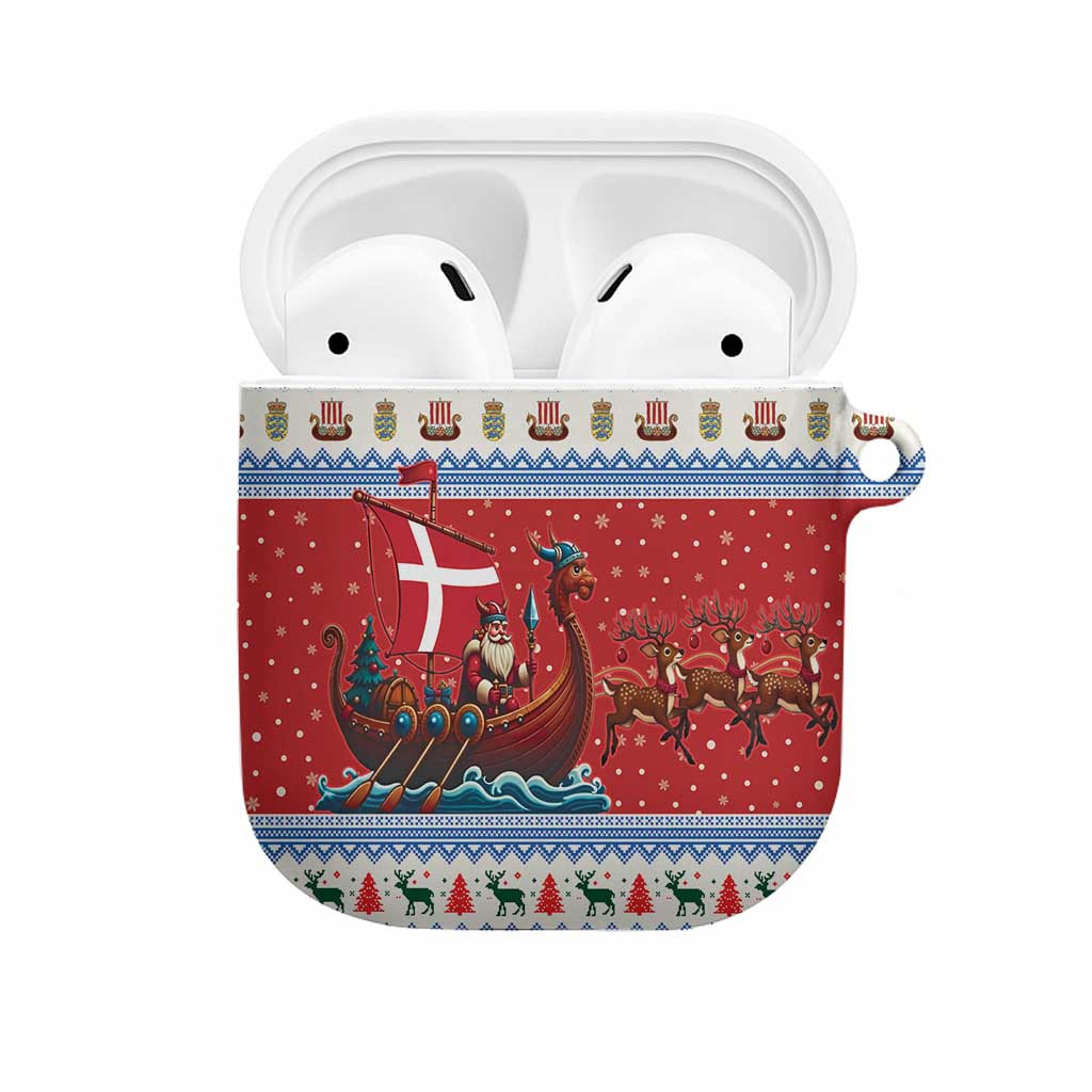 Denmark Viking Santa Christmas AirPods Case Funny Reindeer Norse Xmas - Wonder Print Shop