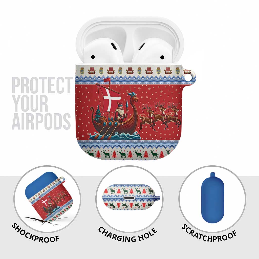 Denmark Viking Santa Christmas AirPods Case Funny Reindeer Norse Xmas - Wonder Print Shop