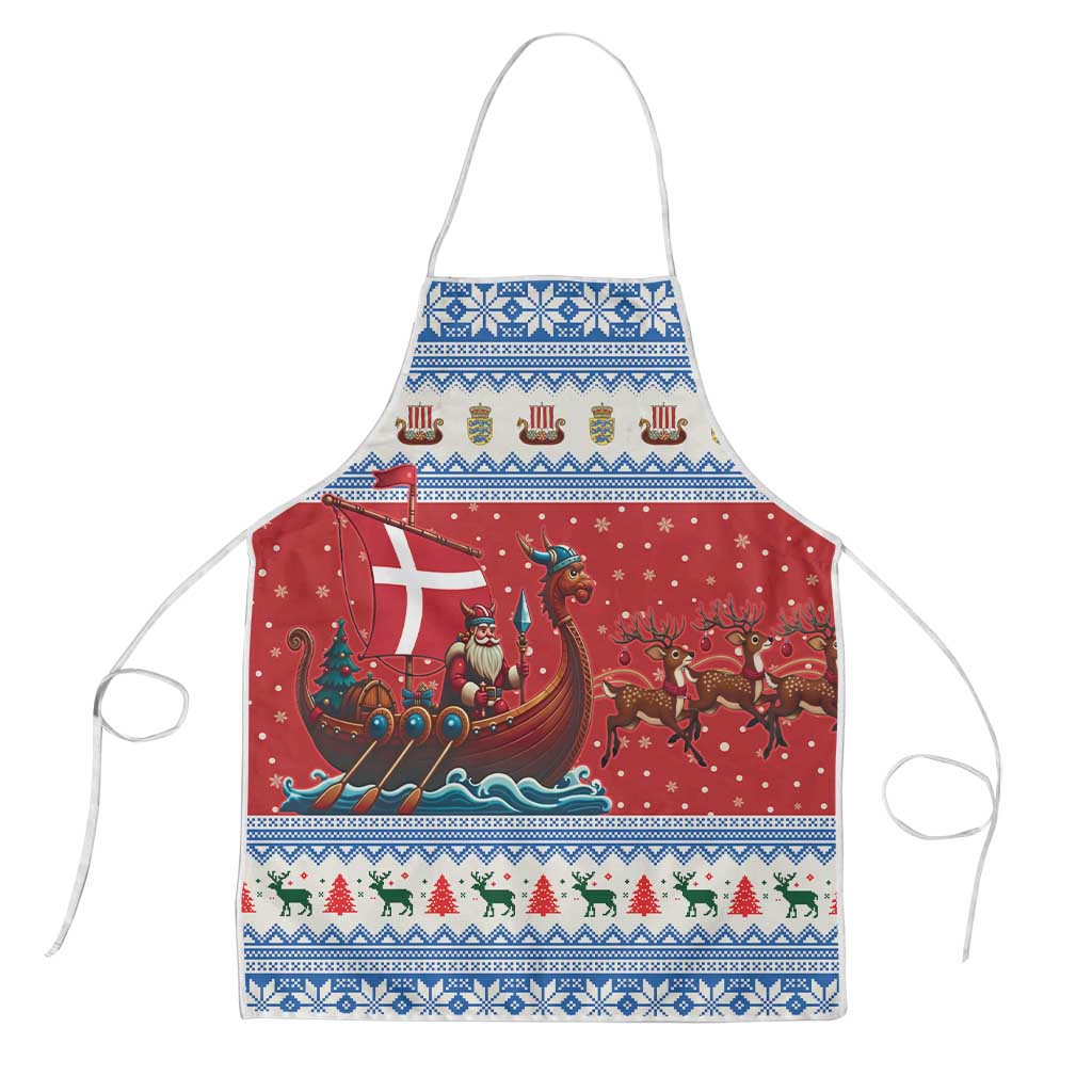 Denmark Viking Santa Christmas Apron Funny Reindeer Norse Xmas - Wonder Print Shop