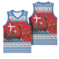 Denmark Viking Santa Christmas Basketball Jersey Funny Reindeer Norse Xmas - Wonder Print Shop