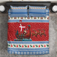 Denmark Viking Santa Christmas Bedding Set Funny Reindeer Norse Xmas - Wonder Print Shop