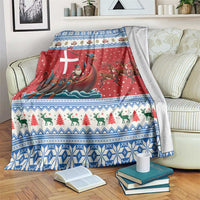 Denmark Viking Santa Christmas Blanket Funny Reindeer Norse Xmas - Wonder Print Shop