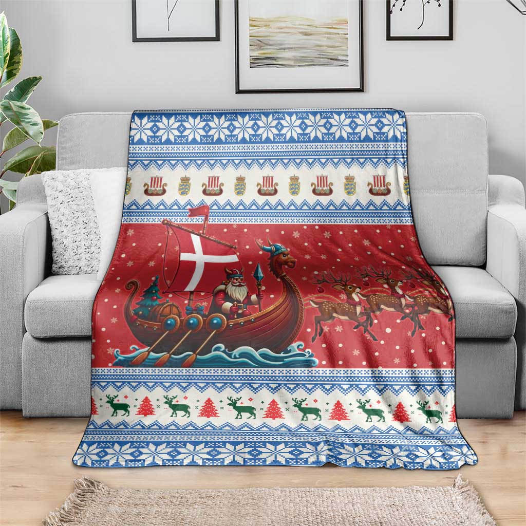 Denmark Viking Santa Christmas Blanket Funny Reindeer Norse Xmas - Wonder Print Shop